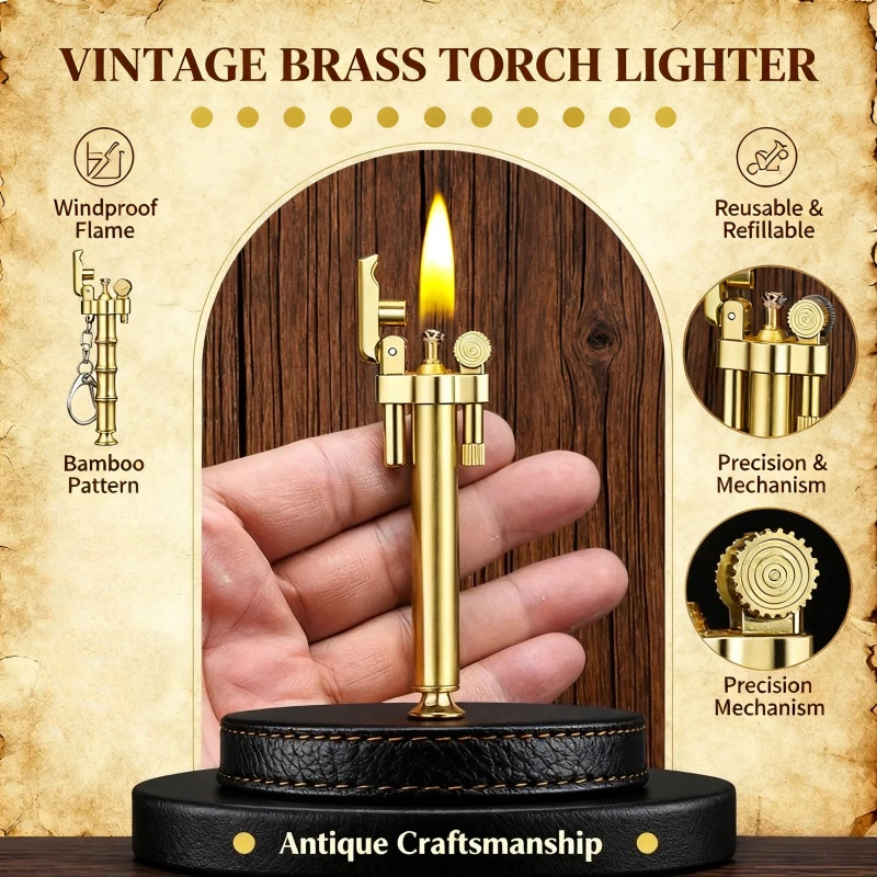 New Weather-Resistant Handcrafted Bamboo Torch Lighter - Classic Retro, Small Portable, Ideal Outdoor & Men’s Play Gadget
New Weather-Resistant Handcrafted Bamboo Torch Lighter - Classic Retro, Small Portable, Ideal Outdoor & Men’s Play Gadget