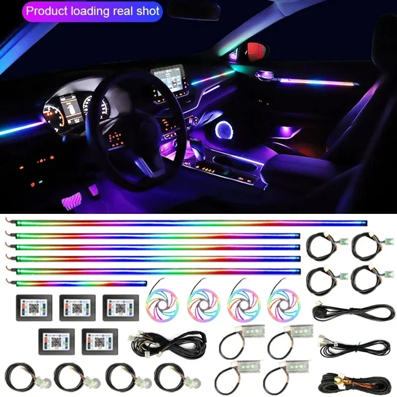 Цветные 64 RGB радужные Автомобильные светодиодные ленты, неоновая симфония, акриловые атмосферные лампы, универсальное освещение
Цветные 64 RGB радужные Автомобильные светодиодные ленты, неоновая симфония, акриловые атмосферные лампы, универсальное освещение