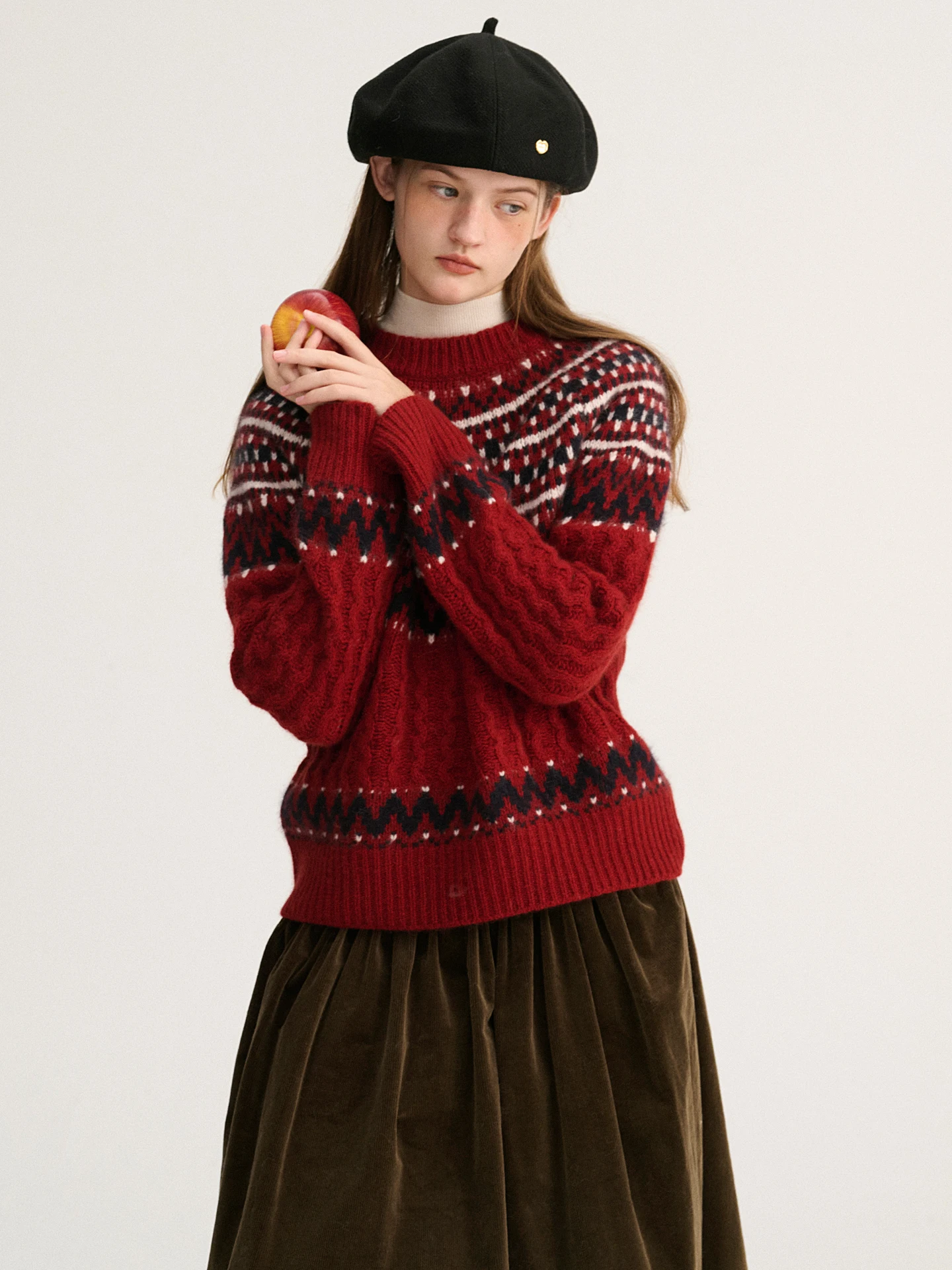 Thiened Woolen Fair Isle Knitwear for Women round Ne Winter New Sle Commute Soft Long Sve Casual Fit Warm Sweater
Thiened Woolen Fair Isle Knitwear for Women round Ne Winter New Sle Commute Soft Long Sve Casual Fit Warm Sweater