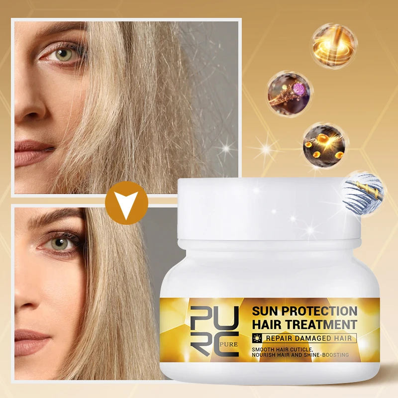 Sdattor PURC Hair Mask Treatment Deep Conditioner for Sun Protection Repairs Damaged Hair Nourish for Dry Frizzy Hair Care Produ
Sdattor PURC Hair Mask Treatment Deep Conditioner for Sun Protection Repairs Damaged Hair Nourish for Dry Frizzy Hair Care Produ