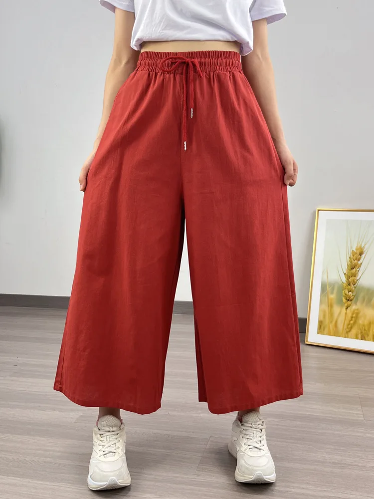 Big-Size High-Waisted Casual Eight-Inch Pants. Loose And Slim Pure-Color All-Cotton Wide-Leg Pants. Suitable For People With A F
Big-Size High-Waisted Casual Eight-Inch Pants. Loose And Slim Pure-Color All-Cotton Wide-Leg Pants. Suitable For People With A F