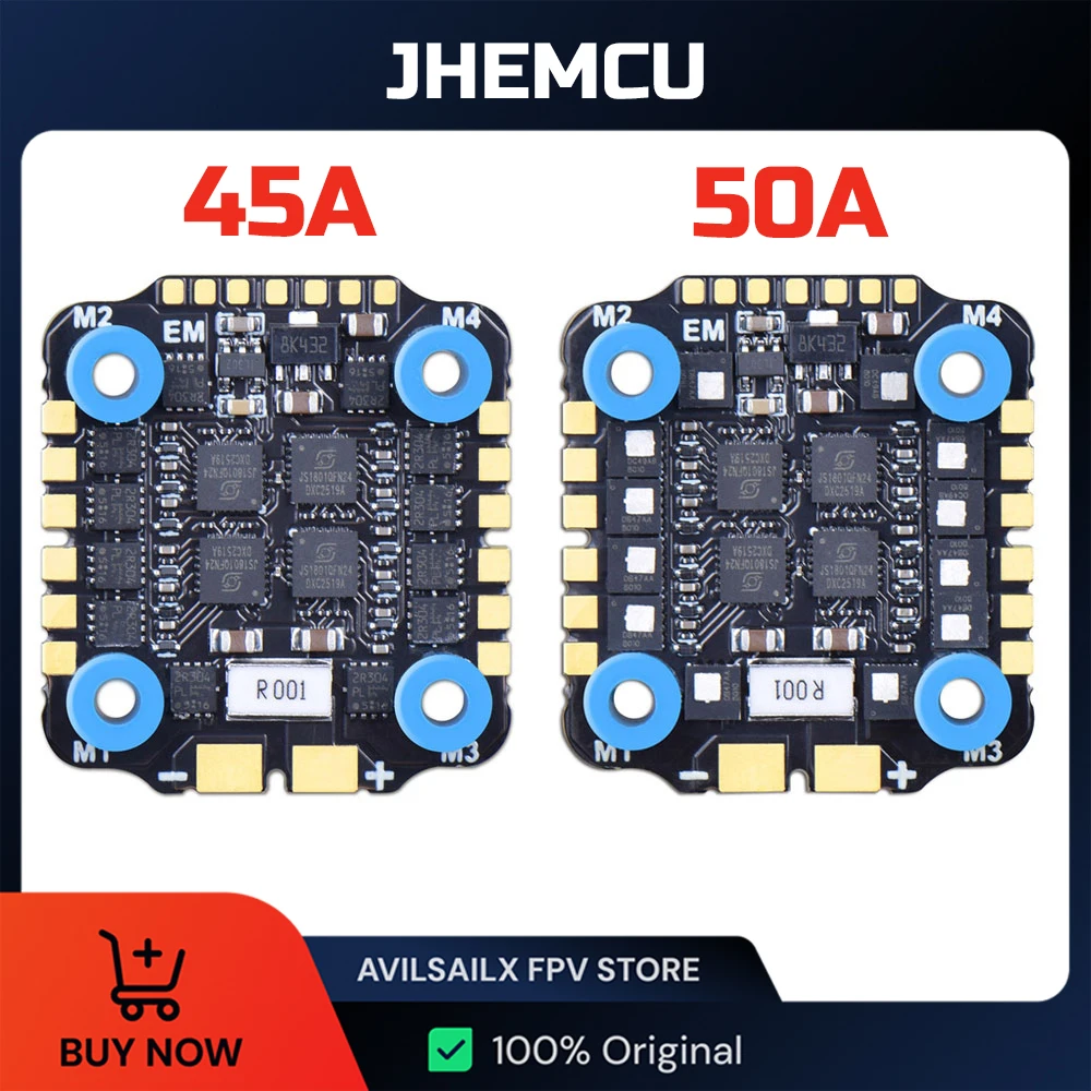 JHEMCU EM 45A/50A 4в1 Бесщеточный регулятор скорости | 2-6S Lipo | Размер 20х20мм/М4 | для RC FPV Racing Freestyle Drone
JHEMCU EM 45A/50A 4в1 Бесщеточный регулятор скорости | 2-6S Lipo | Размер 20х20мм/М4 | для RC FPV Racing Freestyle Drone