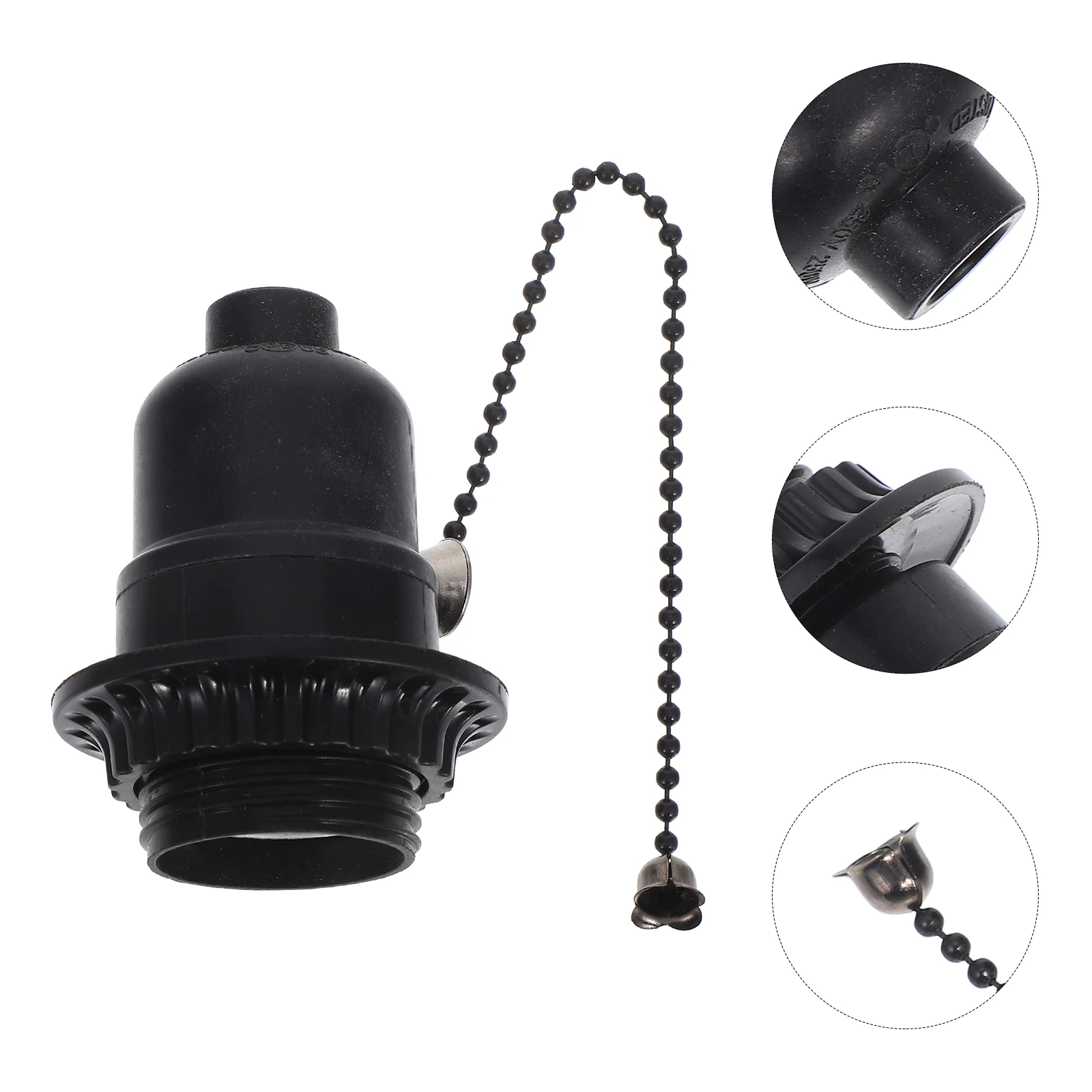 Black Pull-wire Switch Lamp Base E27 Socket Bulb Desk Durable Compact Efficient Practical Safe Wide Applications Lamp Repair
Black Pull-wire Switch Lamp Base E27 Socket Bulb Desk Durable Compact Efficient Practical Safe Wide Applications Lamp Repair