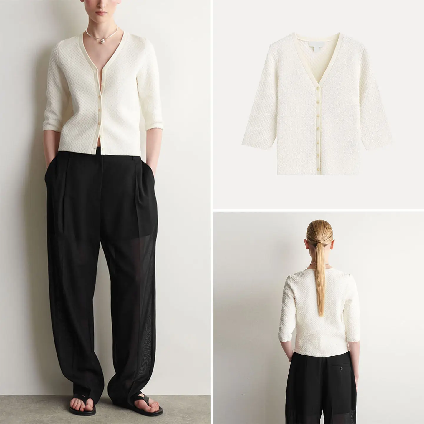 Summer 2026 Women's Knitted Open Cardigan Cream Color Individualized Embroidery 7/8 Sleeve Fit Style ZADATA Brand
Summer 2026 Women's Knitted Open Cardigan Cream Color Individualized Embroidery 7/8 Sleeve Fit Style ZADATA Brand