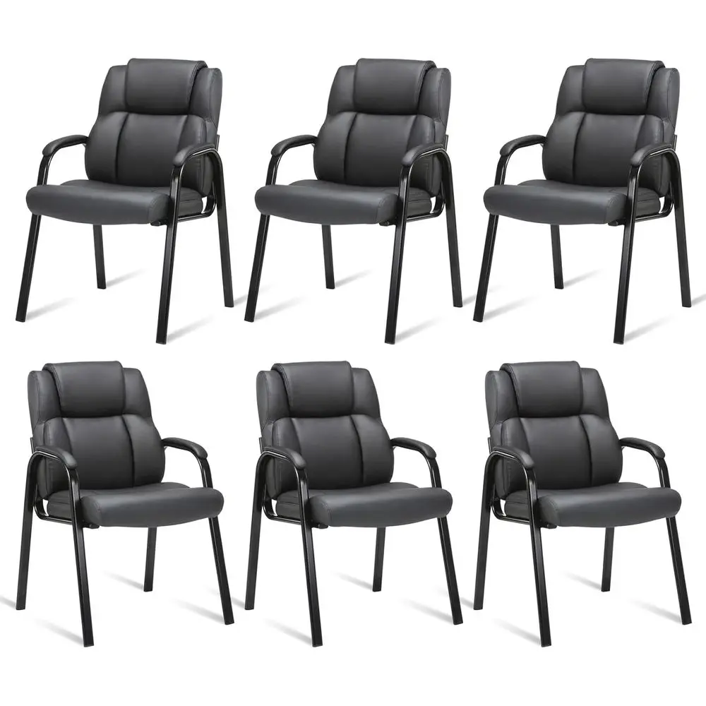 Black 6-Pack Office Stationary Armchairs with Padded Armrests for Conference, Waiting Room, Lobby, and School
Black 6-Pack Office Stationary Armchairs with Padded Armrests for Conference, Waiting Room, Lobby, and School