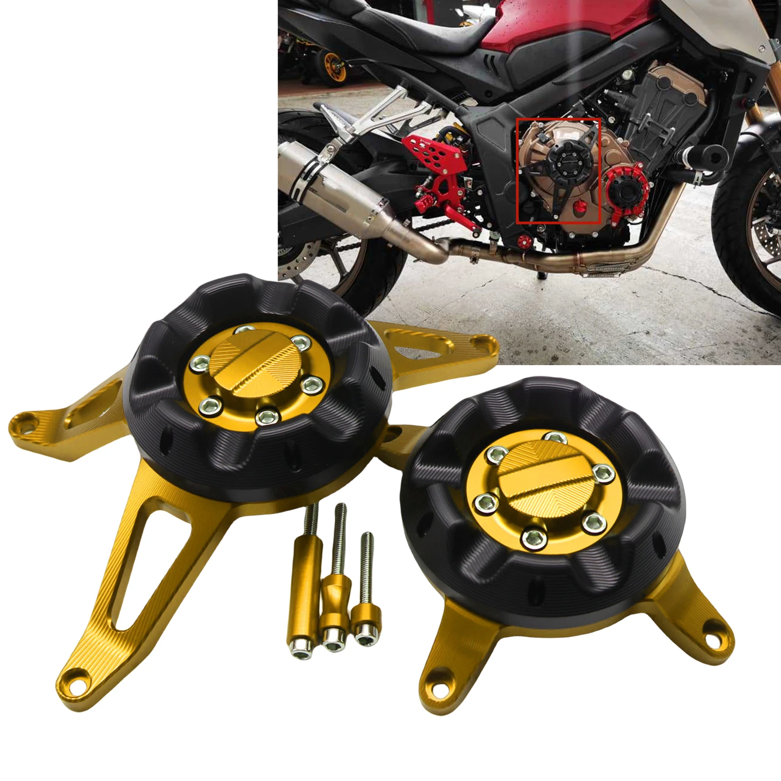 For HONDA CB650F CBR650F 2014-2020 /CBR650R CB650R 2019-2020 Motorcycle Engine Protective Guard Cover Cap
For HONDA CB650F CBR650F 2014-2020 /CBR650R CB650R 2019-2020 Motorcycle Engine Protective Guard Cover Cap