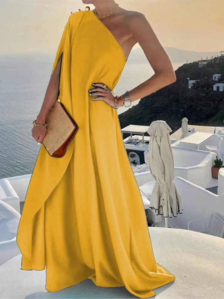 Fashion Elegant Party Dress Women Sexy Off Shoulder Solid Loose Dresses Robe Femme Casual Holiday Beach Skirt Dress Lady Summer
Fashion Elegant Party Dress Women Sexy Off Shoulder Solid Loose Dresses Robe Femme Casual Holiday Beach Skirt Dress Lady Summer
