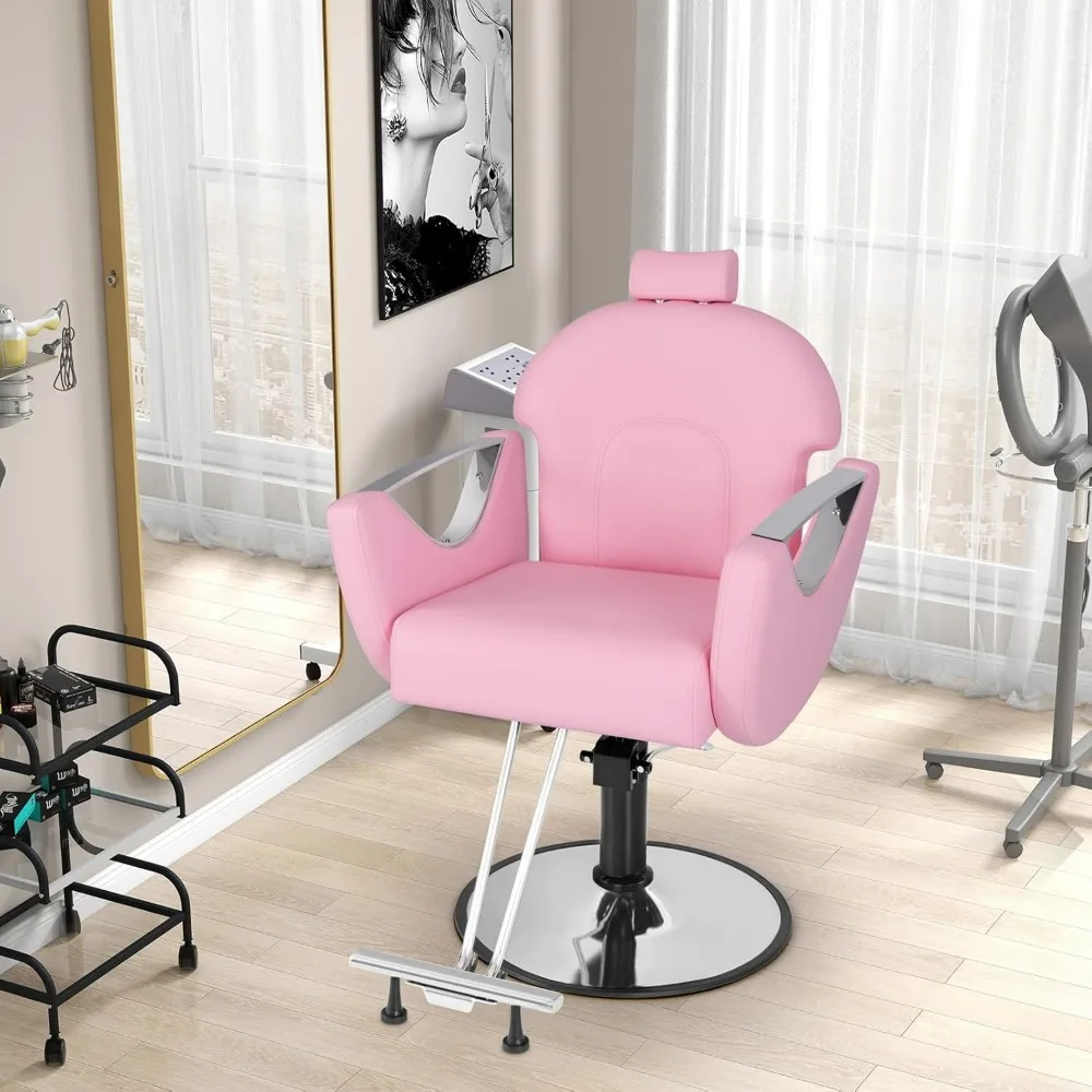 Salon Chair for Hair Stylist, 360 Degrees Swivel, Adjustable Height & Headrest, Heavy Duty Hydraulic Pump, Hair Styling Chair
Salon Chair for Hair Stylist, 360 Degrees Swivel, Adjustable Height & Headrest, Heavy Duty Hydraulic Pump, Hair Styling Chair