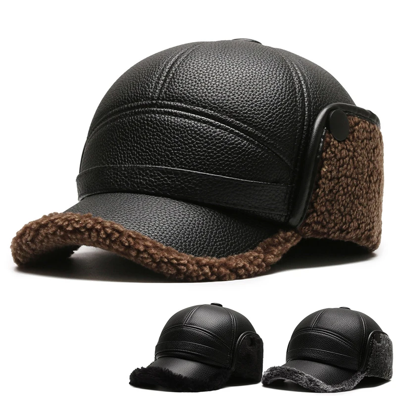 2023 Winter Hat Men Women's Pilot Bomber Trapper Hat PU Leather Snow Cap with Ear Flaps Windproof Warm Comfortable Hat
2023 Winter Hat Men Women's Pilot Bomber Trapper Hat PU Leather Snow Cap with Ear Flaps Windproof Warm Comfortable Hat