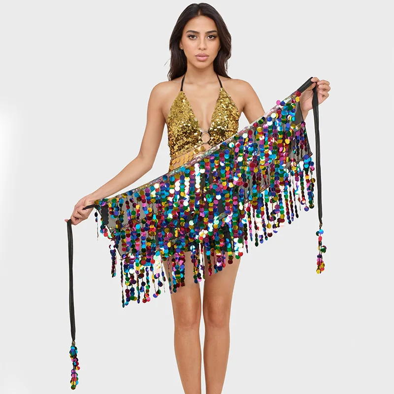 2026 New belly dance waist scarf Sequin tassel hip scarfs mini skirt Sexy nightclub performance outfit Indian dancing Wear
2026 New belly dance waist scarf Sequin tassel hip scarfs mini skirt Sexy nightclub performance outfit Indian dancing Wear