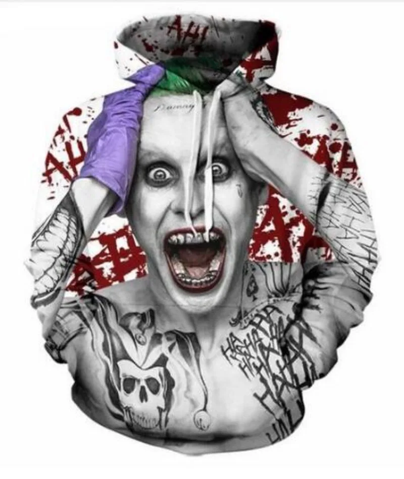 New Fashion Men/Women Joker 3D Print Long Sleeve Hoodie Casual Sweatshirt Hoodies Men Sport Pullove
New Fashion Men/Women Joker 3D Print Long Sleeve Hoodie Casual Sweatshirt Hoodies Men Sport Pullove