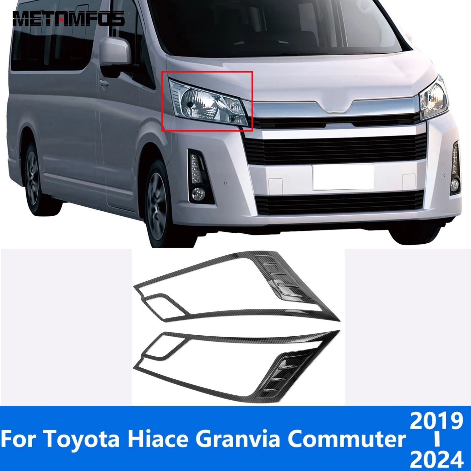 Head Light Lamp Cover Trim For Toyota Hiace Granvia Commuter 2019-2023 2024 Carbon Fiber Headlight Frame Protector Accessories
Head Light Lamp Cover Trim For Toyota Hiace Granvia Commuter 2019-2023 2024 Carbon Fiber Headlight Frame Protector Accessories