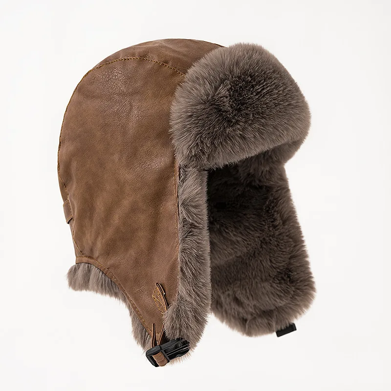 Leather-look Lei Feng Hat, Thickened Winter Earflap Cotton Hat, Windproof in Northeast, Warm Motorcycle Hat for Cycling, Unisex
Leather-look Lei Feng Hat, Thickened Winter Earflap Cotton Hat, Windproof in Northeast, Warm Motorcycle Hat for Cycling, Unisex
