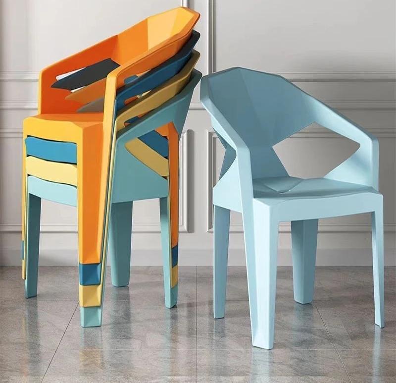 Plastic chair Household dining chair Thickened stackable outdoor armchair Backrest stool Leisure
Plastic chair Household dining chair Thickened stackable outdoor armchair Backrest stool Leisure