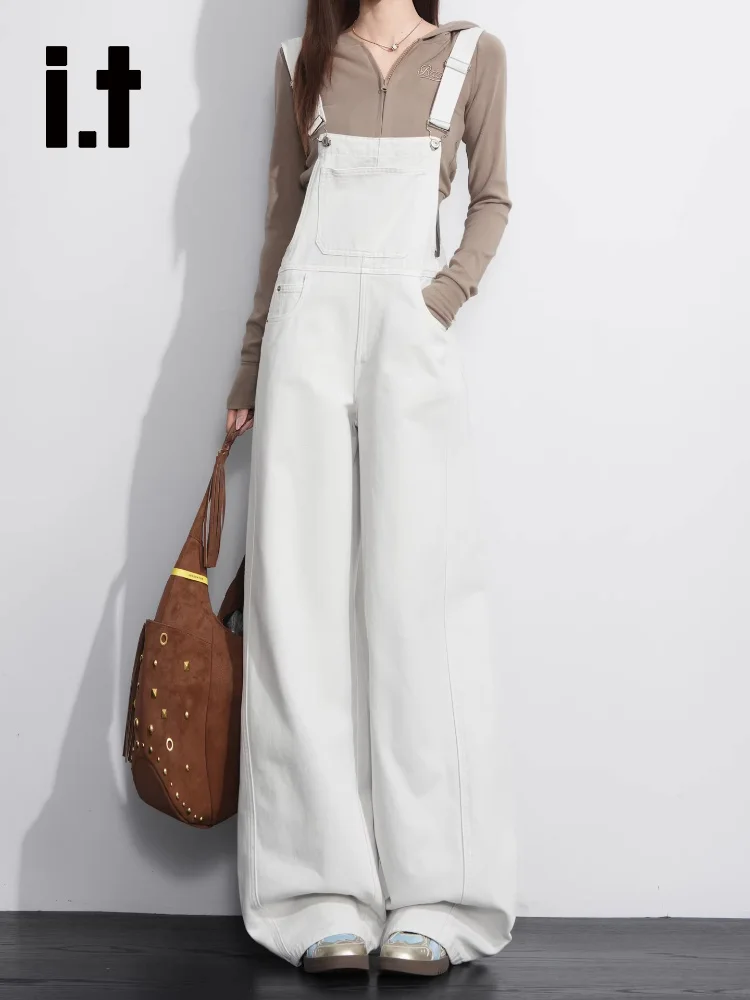 ItCHOCOOLATE White Denim Overalls Women's Spring Season High Waist Loose Wide Leg Pants Vintage Sle Casual Wear
ItCHOCOOLATE White Denim Overalls Women's Spring Season High Waist Loose Wide Leg Pants Vintage Sle Casual Wear