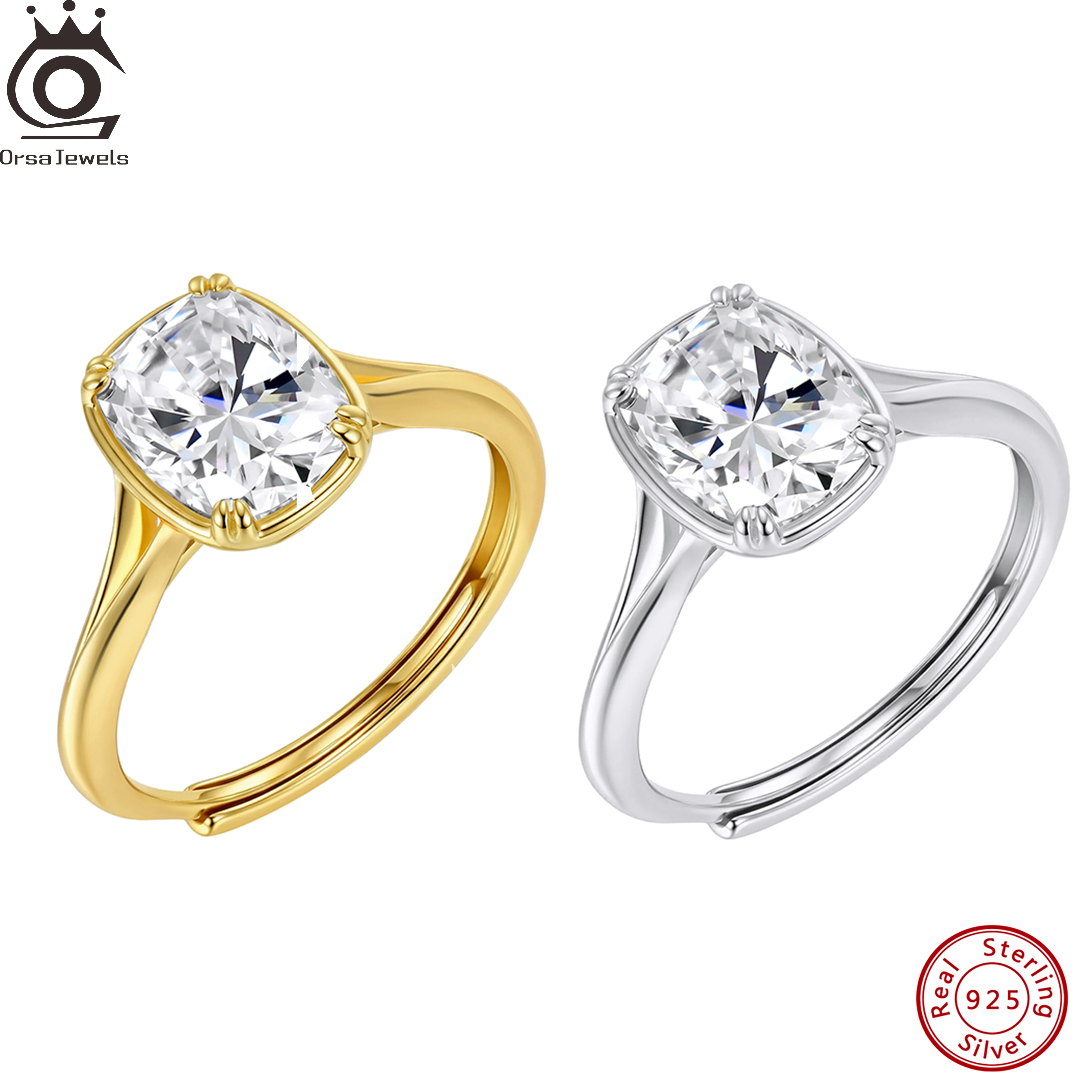 ORSA JEWELS Brilliant 925 Sterling Silver D Color VVS Moissanite Diamand Ring Jewelry for Women Luxury Wedding Ring Gift MOR17
ORSA JEWELS Brilliant 925 Sterling Silver D Color VVS Moissanite Diamand Ring Jewelry for Women Luxury Wedding Ring Gift MOR17