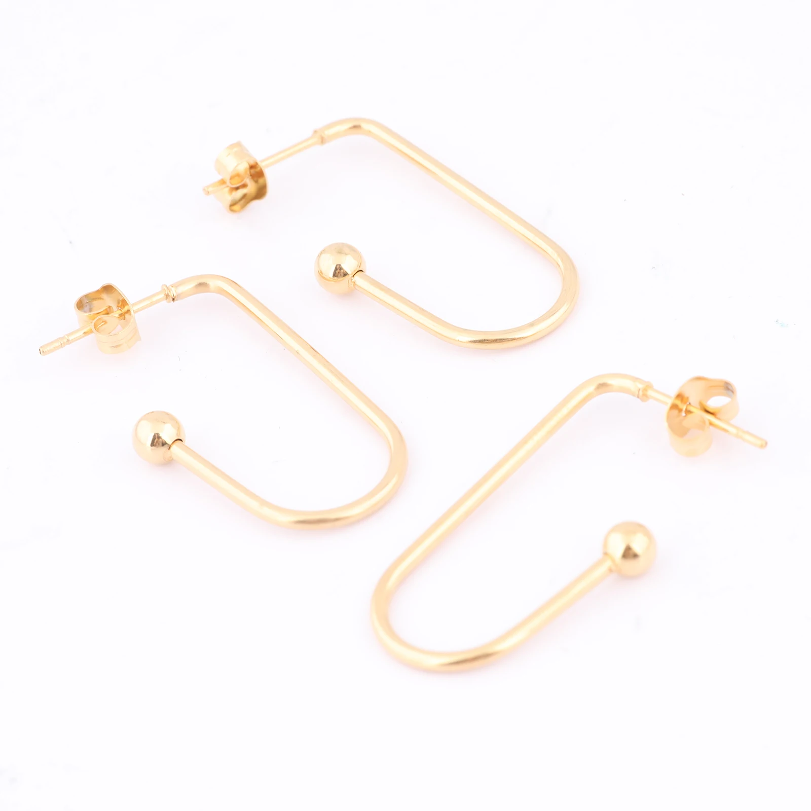10pcs Stainless Steel U Shape gold plated Earring Hooks Clasp Diy Post Ear Hoop Findings For Jewelry Making Supplies
10pcs Stainless Steel U Shape gold plated Earring Hooks Clasp Diy Post Ear Hoop Findings For Jewelry Making Supplies