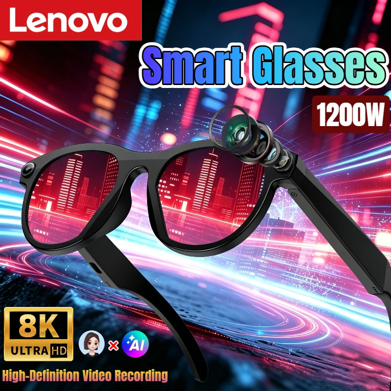 Lenovo 8K HD Smart Glasses 1200W Pixels Camera Shooting Image AI Translation Conversation Recording Music Smart Glasses 2026 New
Lenovo 8K HD Smart Glasses 1200W Pixels Camera Shooting Image AI Translation Conversation Recording Music Smart Glasses 2026 New