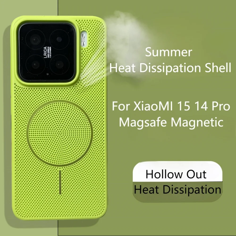 Ultra Thin PC Hollow Heat Dissipation Magsafe Phone Case For XiaoMi MI 15 14 Pro Independent Button Wireless Charge Bumper Cover
Ultra Thin PC Hollow Heat Dissipation Magsafe Phone Case For XiaoMi MI 15 14 Pro Independent Button Wireless Charge Bumper Cover
