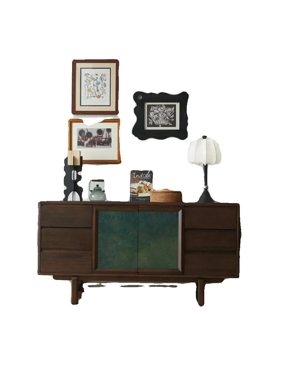 Antique Style Chest of Drawers Black Walnut Wood Sideboard Cabinet Printing Cabinet Door Multifunctional Entrance Cabinet
Antique Style Chest of Drawers Black Walnut Wood Sideboard Cabinet Printing Cabinet Door Multifunctional Entrance Cabinet