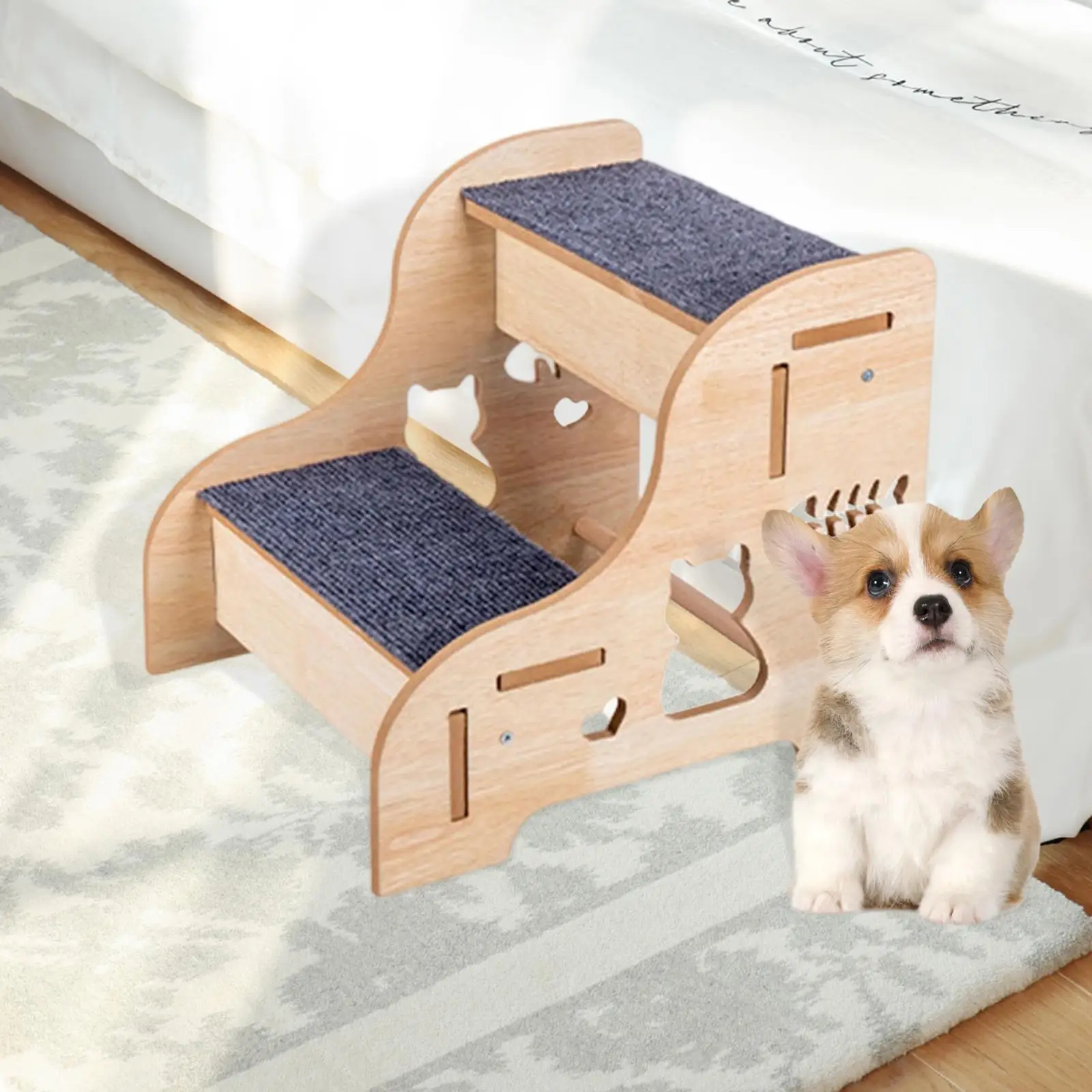 Folding Dog Stairs Wooden Non Slip Cat Steps Ramp for Small Dogs Bed Sofa Couch Pet Ladder for Old Pets
Folding Dog Stairs Wooden Non Slip Cat Steps Ramp for Small Dogs Bed Sofa Couch Pet Ladder for Old Pets