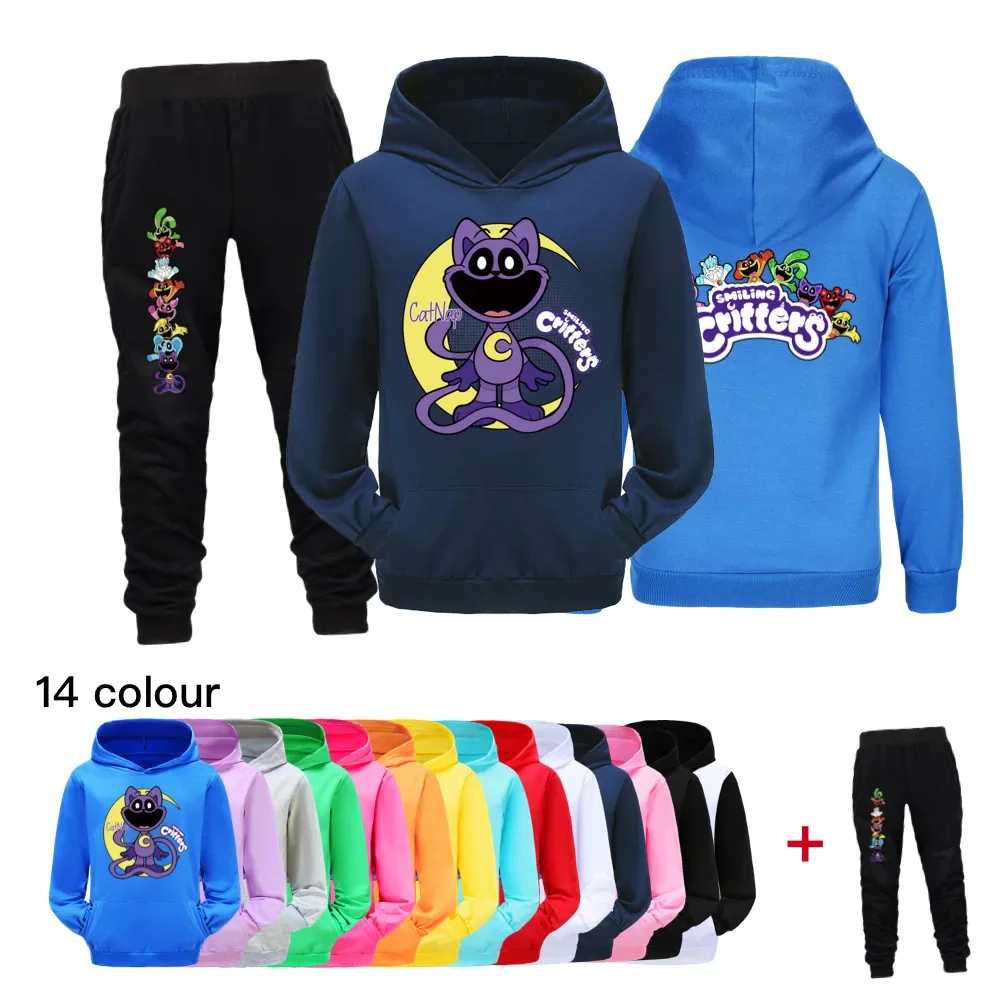 Kids Hooded T-Shirt Pants Suits Children New Child Smiling Critters Tracksuit Autumn Clothing Sets Boy Girl Clothes ZF3295
Kids Hooded T-Shirt Pants Suits Children New Child Smiling Critters Tracksuit Autumn Clothing Sets Boy Girl Clothes ZF3295