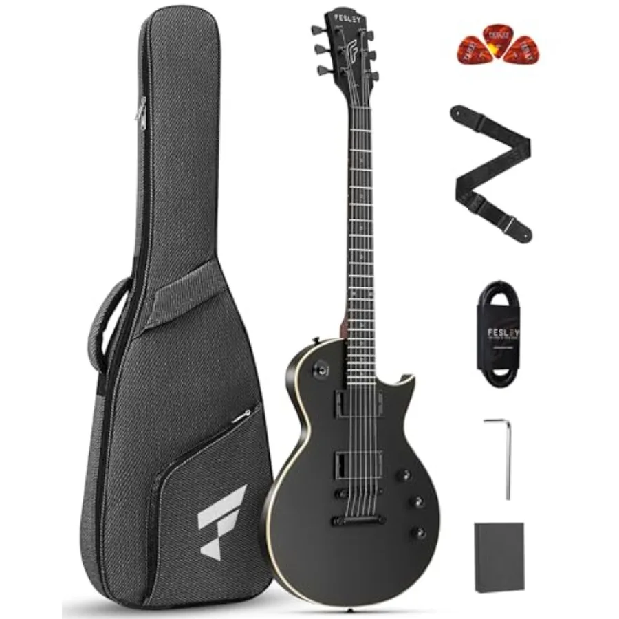 39 LP Electric Guitar Kit: Full Size Solid Body Electric Guitar for Beginners with Humbucker Pickups Poplar Body Mahogany Neck
39 LP Electric Guitar Kit: Full Size Solid Body Electric Guitar for Beginners with Humbucker Pickups Poplar Body Mahogany Neck