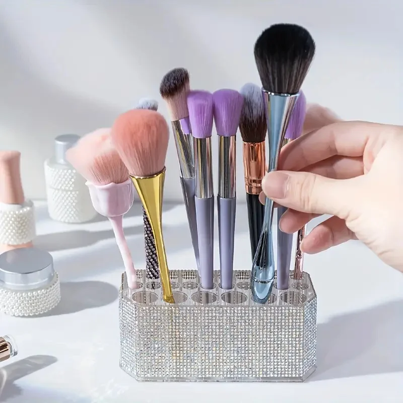 26 Holes Acrylic Nail Brushes Organizer Multi-Function Grinding Head Nail Tool Storage Box Diamond-encrusted Grinding Head Box
26 Holes Acrylic Nail Brushes Organizer Multi-Function Grinding Head Nail Tool Storage Box Diamond-encrusted Grinding Head Box