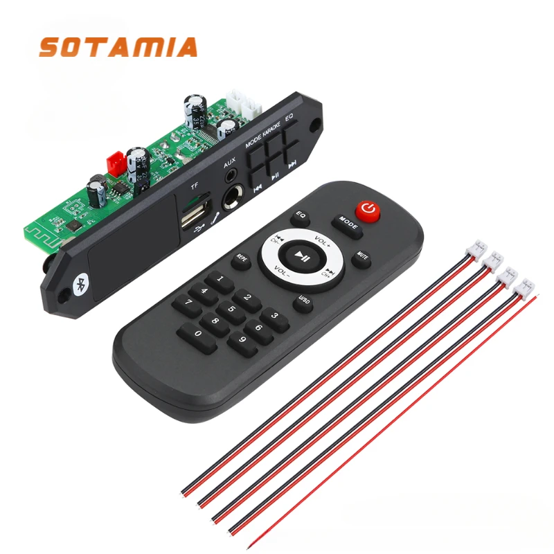 Плата усилителя SOTAMIA с Bluetooth, 2x40 Вт, Hi-Fi стерео мини-усилитель для караоке, MP3 декодирующая плата, искусственная поддержка микрофона
Плата усилителя SOTAMIA с Bluetooth, 2x40 Вт, Hi-Fi стерео мини-усилитель для караоке, MP3 декодирующая плата, искусственная поддержка микрофона