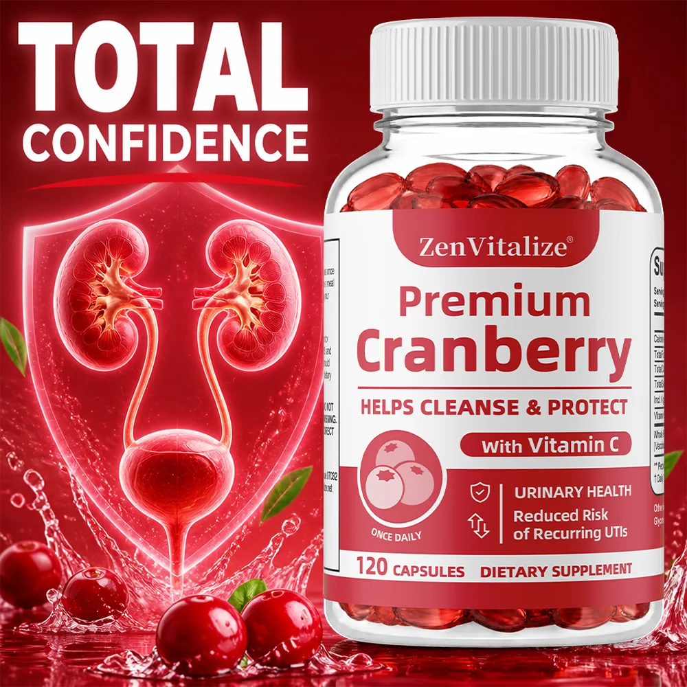 Premium Cranberry Help Cleanse and Protect, Support Urinary Tract Health, Rich in Vitamin C, Dietary Supplement, 120 Capsules
Premium Cranberry Help Cleanse and Protect, Support Urinary Tract Health, Rich in Vitamin C, Dietary Supplement, 120 Capsules