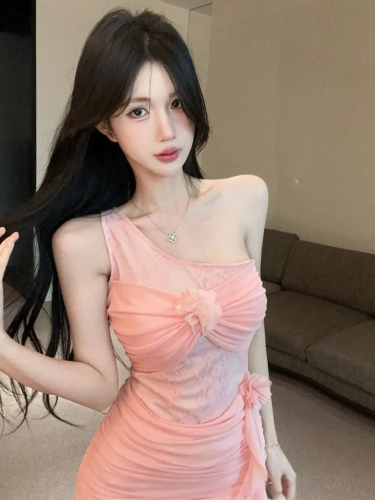 Sweet Style Floral Lace Off-Shoulder Bodycon Dress Women's Winter Sexy One-Shoulder Wrap around Skirt Short Princess Skirt
Sweet Style Floral Lace Off-Shoulder Bodycon Dress Women's Winter Sexy One-Shoulder Wrap around Skirt Short Princess Skirt