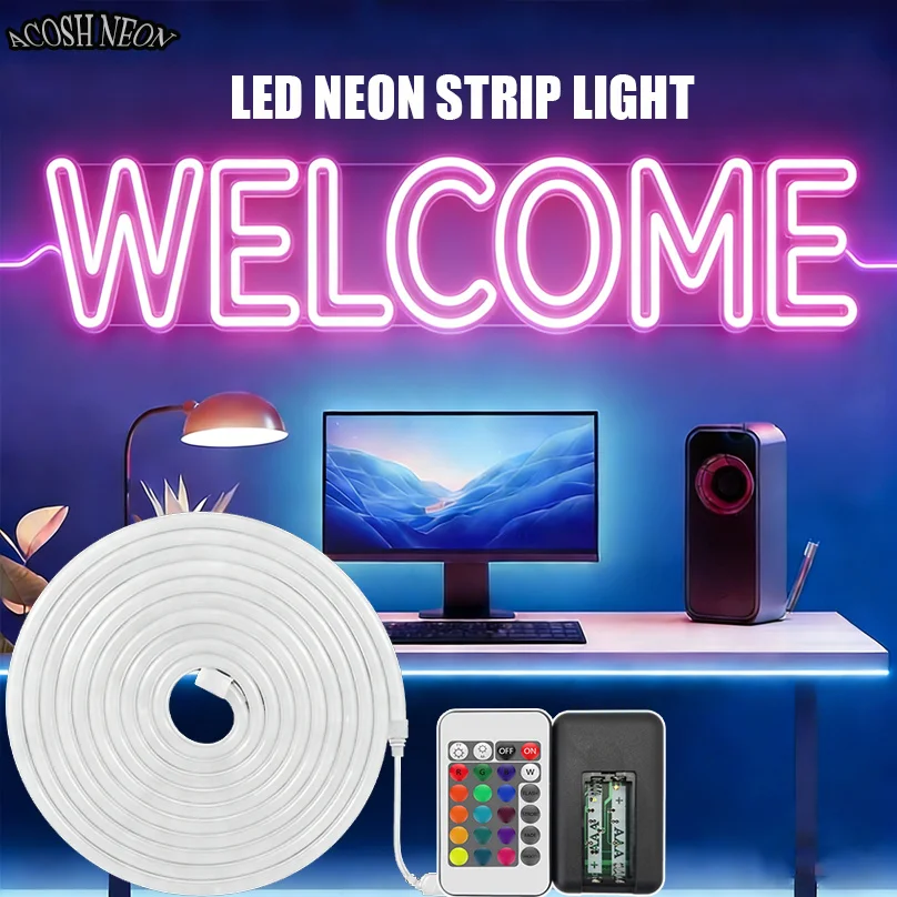 Multi-Color Lights RGB Neon Lights with 24Keys Remote Adjustable BrightnessLight Suitable for TV Backlighting Tables Cabinets
Multi-Color Lights RGB Neon Lights with 24Keys Remote Adjustable BrightnessLight Suitable for TV Backlighting Tables Cabinets