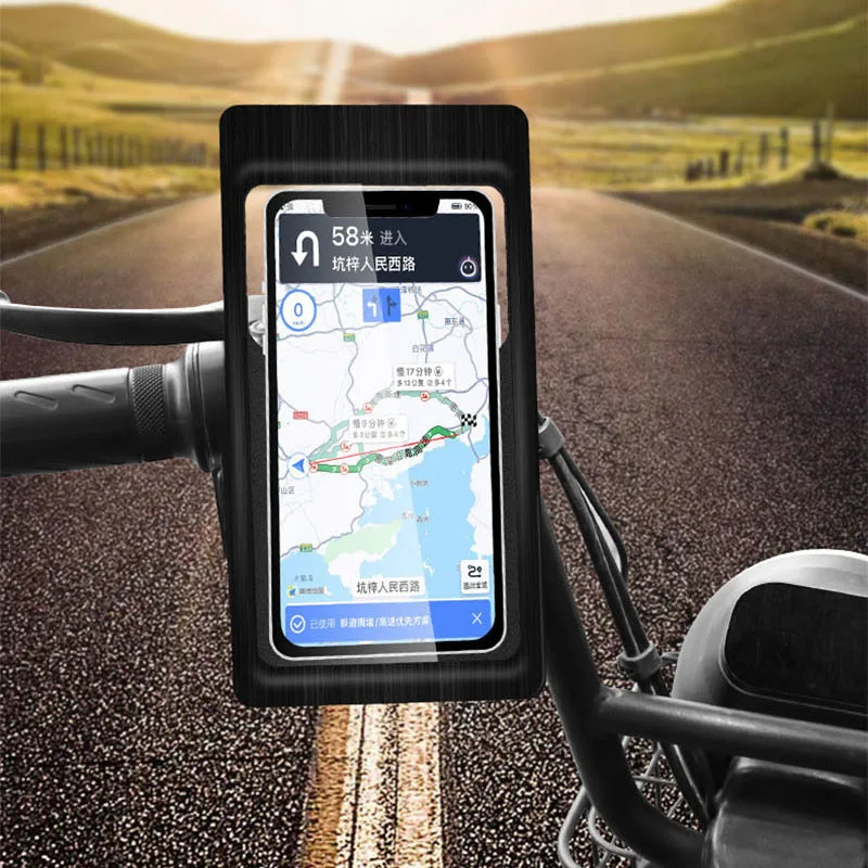 Bike Phone Holder Case Waterproof Touch Screen Mobile Phone Bag 360 Rotation Rear View Mirror Bike Stand for 6'' Smartphone
Bike Phone Holder Case Waterproof Touch Screen Mobile Phone Bag 360 Rotation Rear View Mirror Bike Stand for 6'' Smartphone