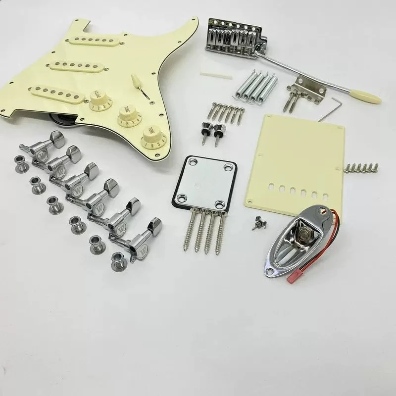 Full Parts Kit Loaded Pickguard Tremolo Bridge Tuning Pegs Set 6-Point Tremolo For ST Str/at Style Electric Guitar
Full Parts Kit Loaded Pickguard Tremolo Bridge Tuning Pegs Set 6-Point Tremolo For ST Str/at Style Electric Guitar