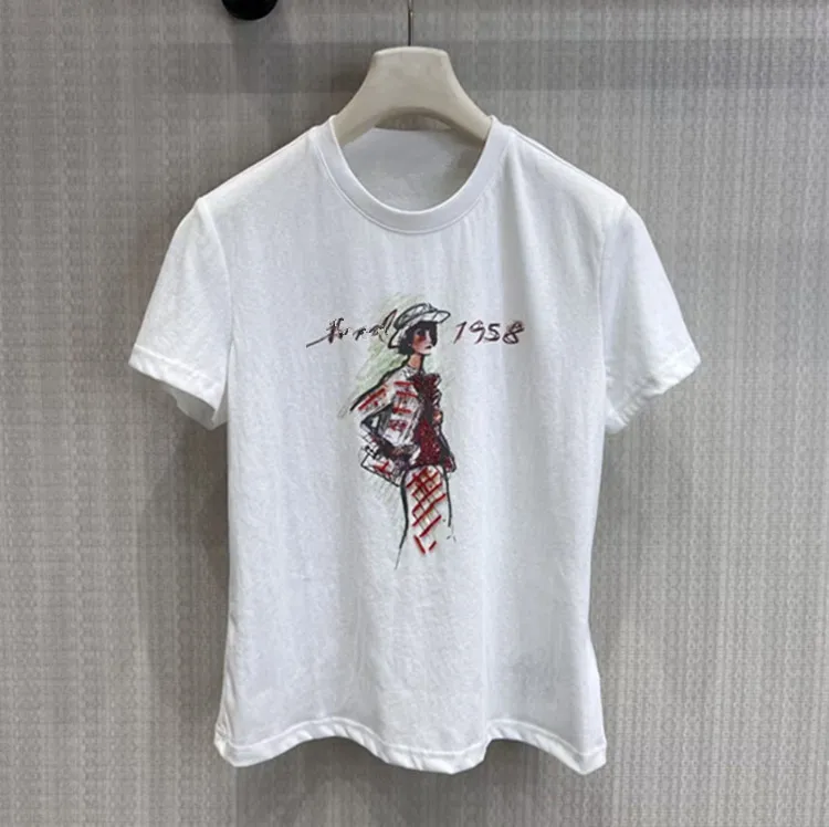 Customization European women's clothing - New summer styles for 2026 Round-neck short-sleeved sequined cartoon character T-shirt
Customization European women's clothing - New summer styles for 2026 Round-neck short-sleeved sequined cartoon character T-shirt