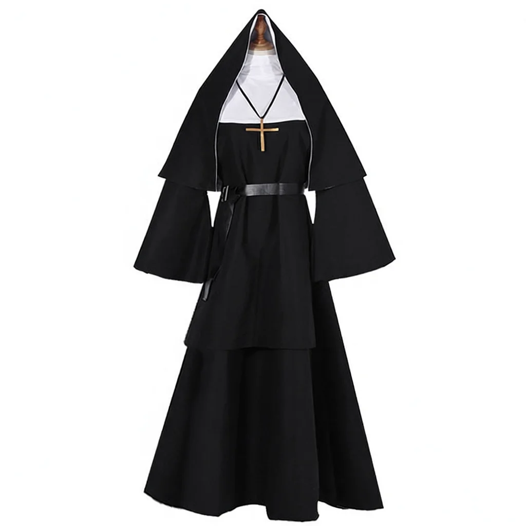 New Halloween TheNun Horror Nun Costume Priest Cosplay Women's Traditional Clothing Stage Performance Polyester Autumn
New Halloween TheNun Horror Nun Costume Priest Cosplay Women's Traditional Clothing Stage Performance Polyester Autumn