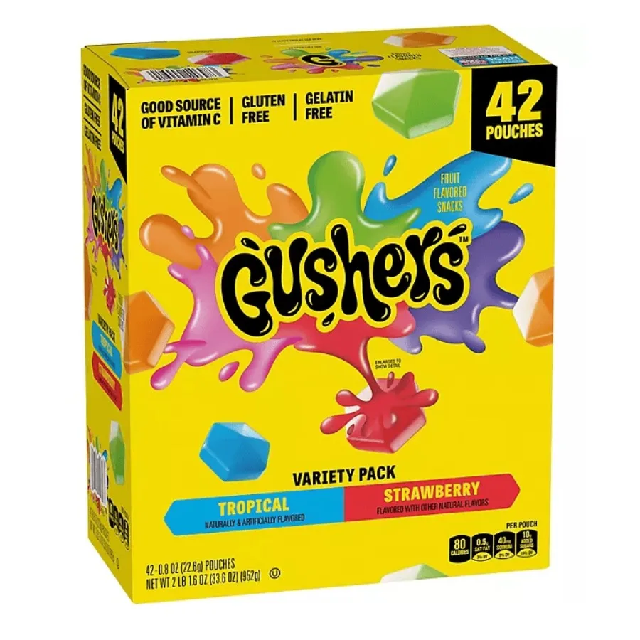 Gushers Strawberry Tropical Variety Pack Snacks 0.8 oz. 42 pk.
Gushers Strawberry Tropical Variety Pack Snacks 0.8 oz. 42 pk.