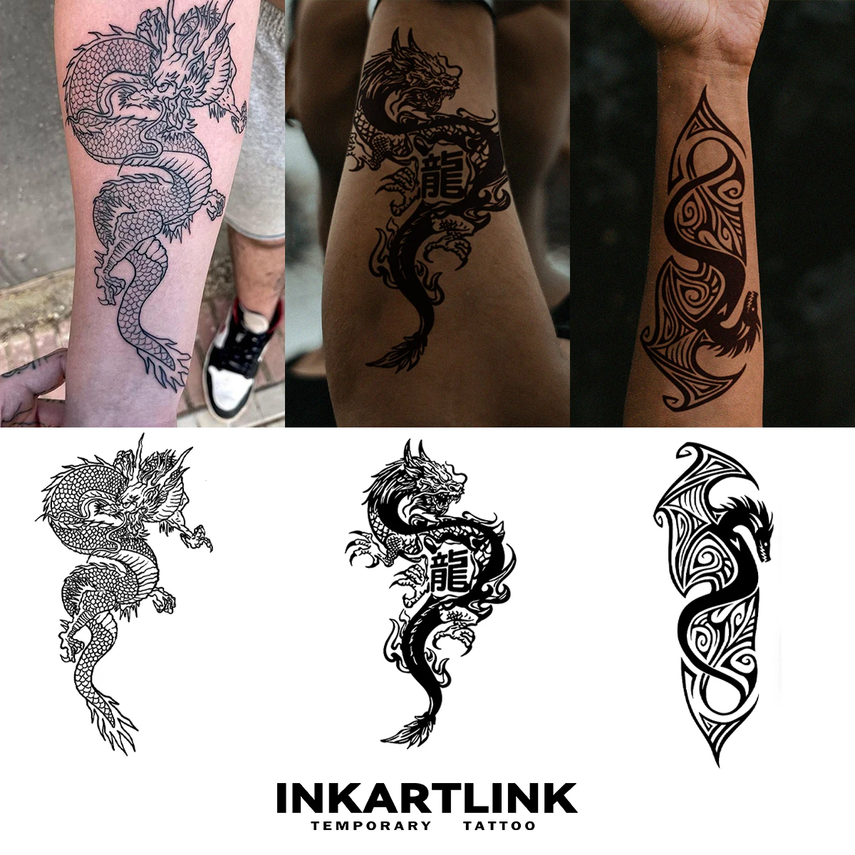 Chinese Dragon Temporary Tattoo Sticker Lasts 1-2 Weeks Waterproof and Anti-Friction
Chinese Dragon Temporary Tattoo Sticker Lasts 1-2 Weeks Waterproof and Anti-Friction