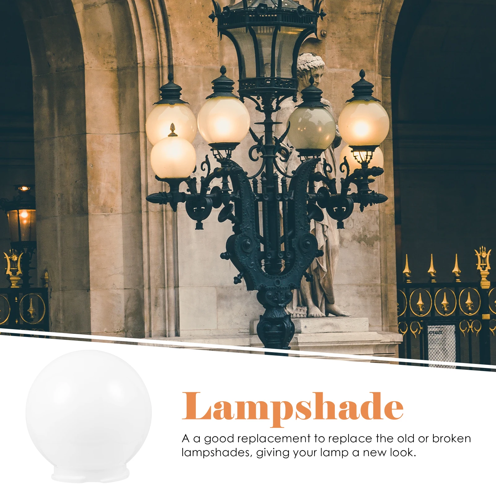 Round Ball Lamp Shade 15CM White Light Covers Bulb Replacement Shades Globe Outdoor Cover Lampshade Accessories
Round Ball Lamp Shade 15CM White Light Covers Bulb Replacement Shades Globe Outdoor Cover Lampshade Accessories