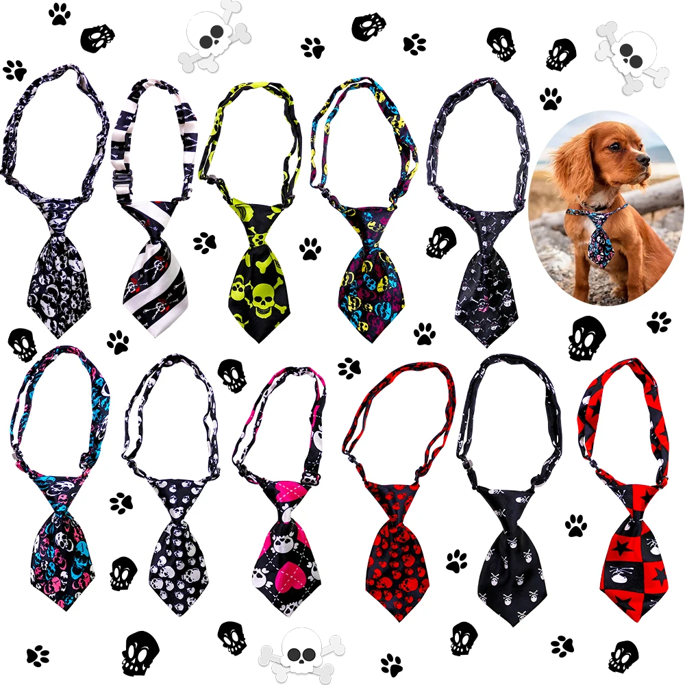 60PCS Small Dog Neckties Adjustable Pet Dog Bow Ties For Halloween Party Puppy Cat Neckties Skull Print Pet Supplies For Dogs
60PCS Small Dog Neckties Adjustable Pet Dog Bow Ties For Halloween Party Puppy Cat Neckties Skull Print Pet Supplies For Dogs
