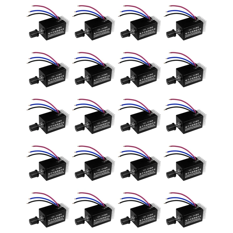 【HOT】20Pc Motor Speed Regulator DC 12V/24V 10 A Motor Speed Controller Switch For Car Truck Fan Heater Control
【HOT】20Pc Motor Speed Regulator DC 12V/24V 10 A Motor Speed Controller Switch For Car Truck Fan Heater Control