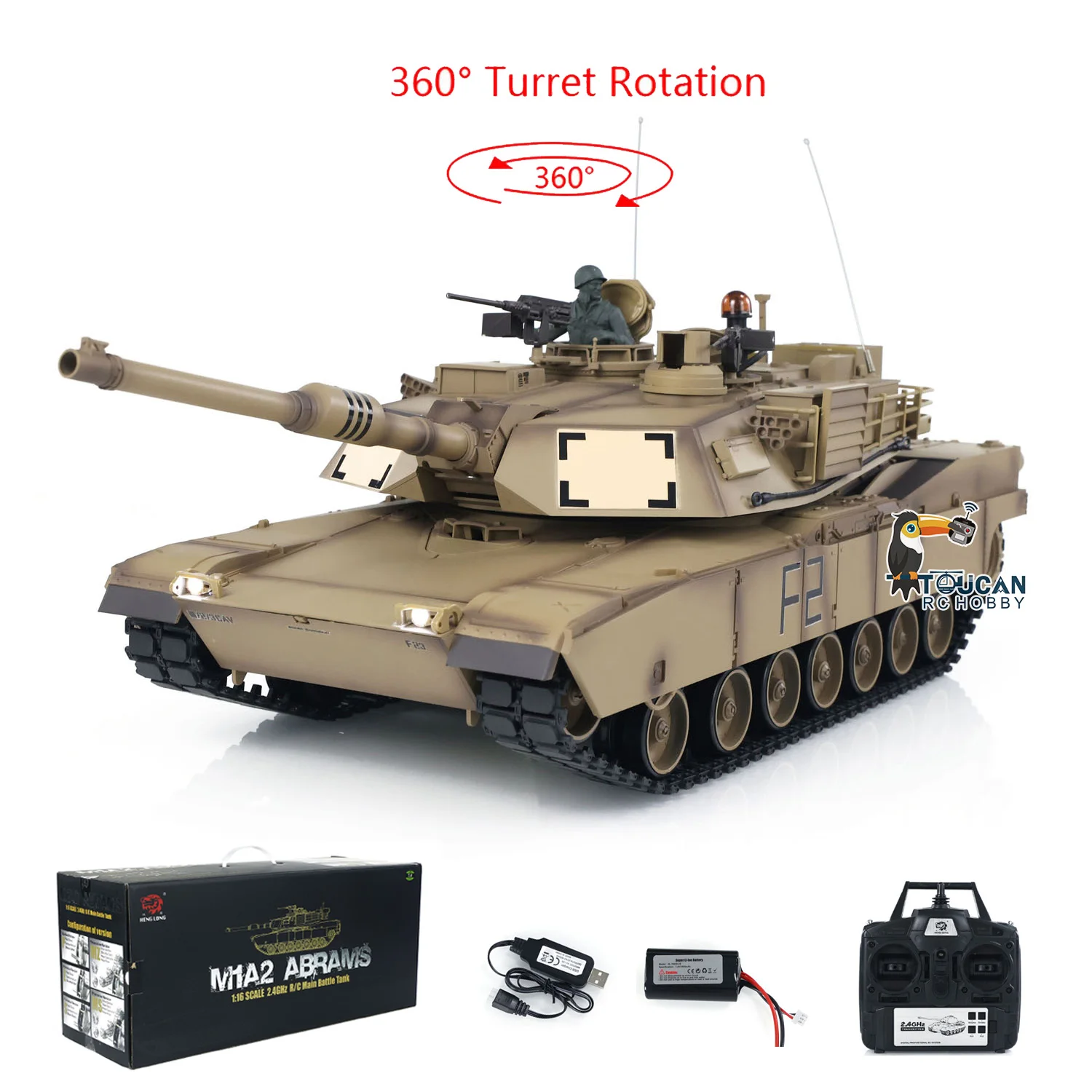 2.4Ghz Heng Long 1/16 7.0 Plastic M1A2 Abrams RTR Radio-controlled Tank 3918 W/ 360°Turret TH17790-SMT4
2.4Ghz Heng Long 1/16 7.0 Plastic M1A2 Abrams RTR Radio-controlled Tank 3918 W/ 360°Turret TH17790-SMT4
