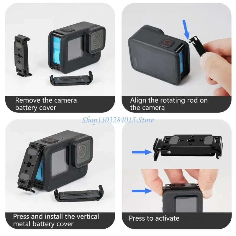 R6FF On Replacement Battery Door for 13/12/11/10/9 Action Camera Waterproof Design Aluminum Construction
R6FF On Replacement Battery Door for 13/12/11/10/9 Action Camera Waterproof Design Aluminum Construction