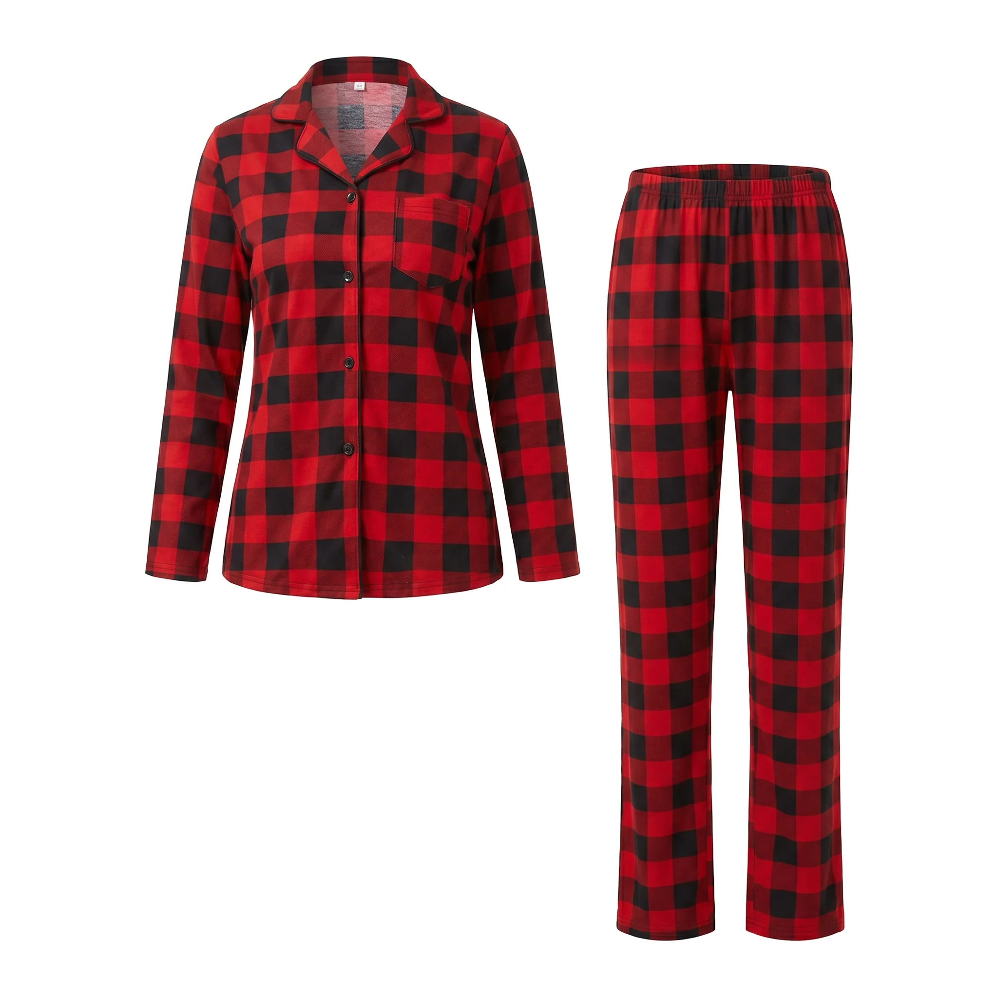 Women's Plaid Print Long Sleeve Sleepwear Set Soft Comfortable Home Sleep Pants And Top Ensemble
Women's Plaid Print Long Sleeve Sleepwear Set Soft Comfortable Home Sleep Pants And Top Ensemble