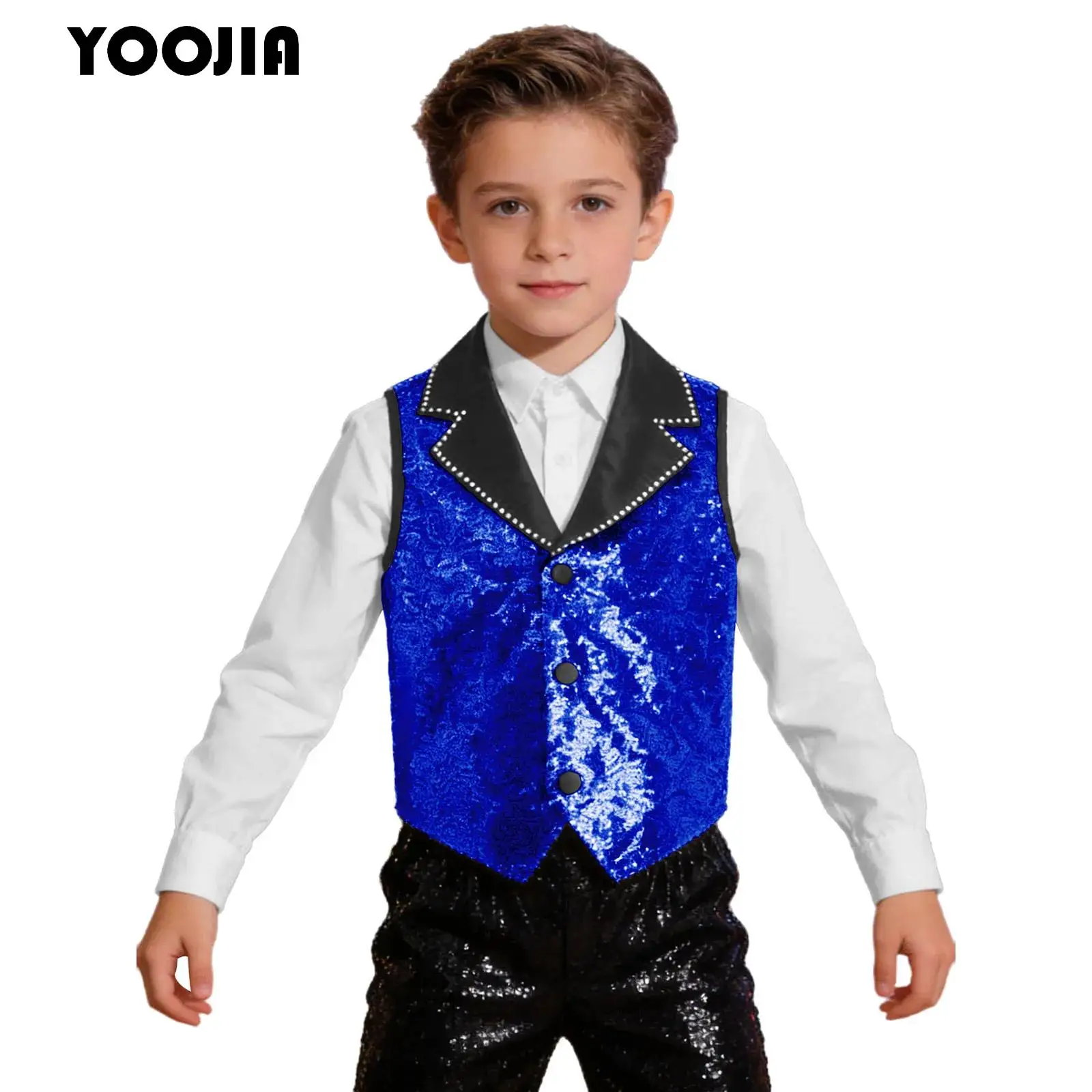 Children Shining Sequins Dance Vest for Kids Boys Girls Sequined Lapel Waistcoat Jacket Outerwear Disco Jazz Hip Hop Costume Top
Children Shining Sequins Dance Vest for Kids Boys Girls Sequined Lapel Waistcoat Jacket Outerwear Disco Jazz Hip Hop Costume Top