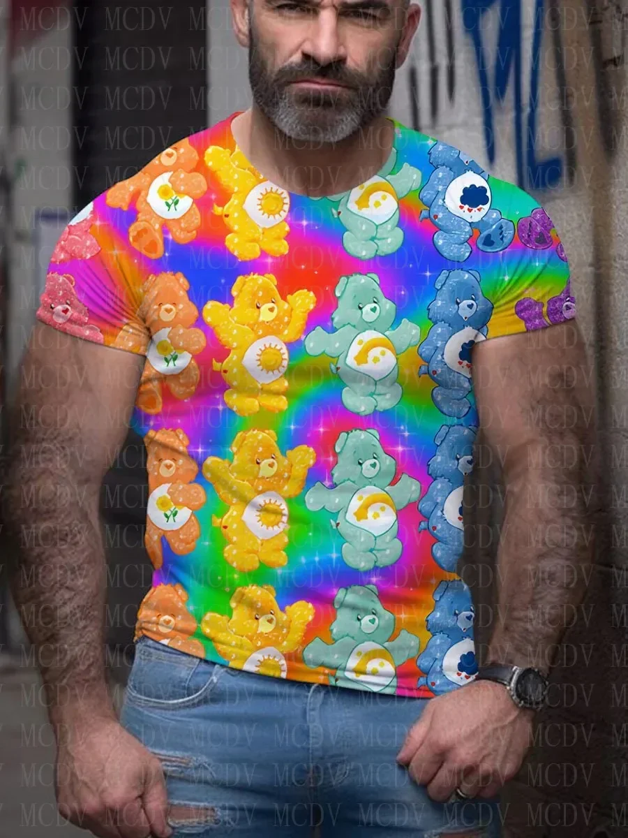 Men's Bear Rainbow Gradient Printing T-Shirt Casual Print T-Shirt 3D The Colorful The Best He Him Hole LGBT3D Printed T Shirt
Men's Bear Rainbow Gradient Printing T-Shirt Casual Print T-Shirt 3D The Colorful The Best He Him Hole LGBT3D Printed T Shirt