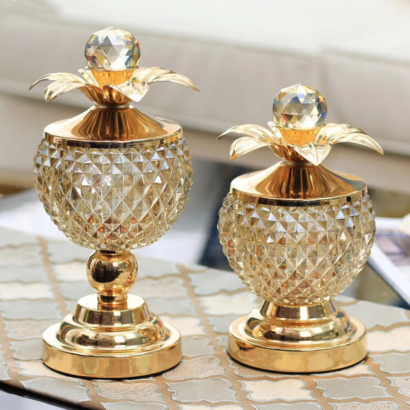 Metal Glass Storage Tank with Cover Ginkgo Biloba Crystal Golden Transparent Glass Candy Jar Modern Home Decoration Organization
Metal Glass Storage Tank with Cover Ginkgo Biloba Crystal Golden Transparent Glass Candy Jar Modern Home Decoration Organization