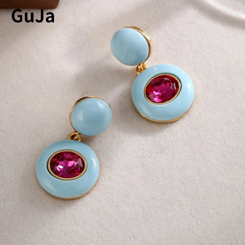Trendy Jewelry Vintage Temperament Blue Color Metal Earrings For Women Party Gifts Delicate Design Ear Accessories Hot Selling
Trendy Jewelry Vintage Temperament Blue Color Metal Earrings For Women Party Gifts Delicate Design Ear Accessories Hot Selling