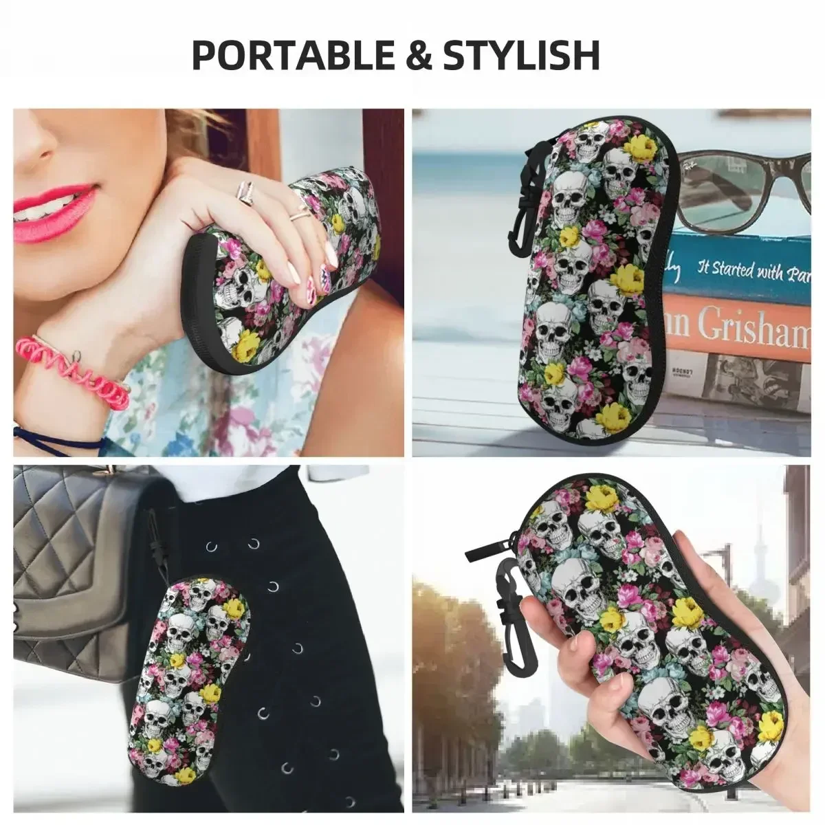 Flower Skull Pattern Glasses Case Cool Halloween Gothic Shell Eyeglasses Case Sunglasses Box
Flower Skull Pattern Glasses Case Cool Halloween Gothic Shell Eyeglasses Case Sunglasses Box