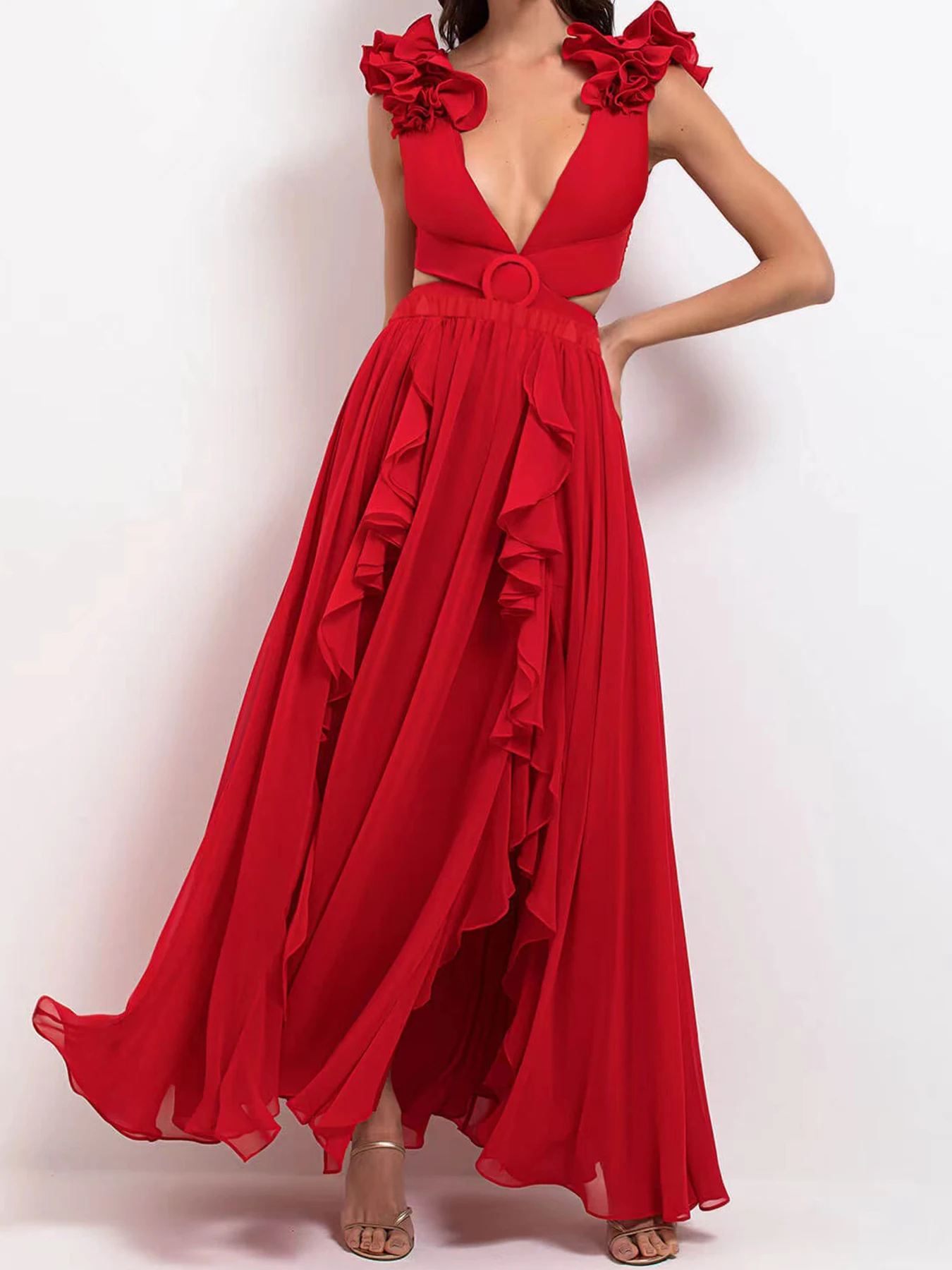 2023 New Sexy Ruffle V-Neck One Piece For Women Summer Beach Dress Swimwear Female Back Tie Bathing Suit Beachwear Swimming Suit
2023 New Sexy Ruffle V-Neck One Piece For Women Summer Beach Dress Swimwear Female Back Tie Bathing Suit Beachwear Swimming Suit